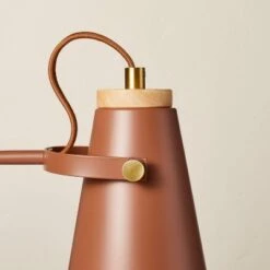 20" Metal Task Lamp With USB Port Terracotta Brown (Includes LED Light Bulb) - Hearth & Hand™ With Magnolia -Hearth & Hand With Magnolia Shop GUEST 0119d441 dfda 41a0 98f0 523a37861806