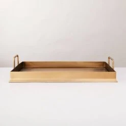 Beveled 12" X 16" Metal Decor Tray Brass Finish - Hearth & Hand™ With Magnolia -Hearth & Hand With Magnolia Shop GUEST 0177d8ce 9424 4664 b8dd f21995de949a
