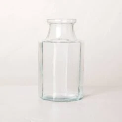 Octagonal Clear Glass Bottle Vase - Hearth & Hand™ With Magnolia -Hearth & Hand With Magnolia Shop GUEST 062dfac6 21fe 469b ba13 04b139b463be