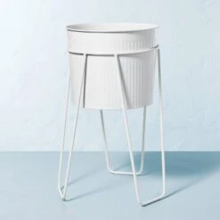 Powder-Coated Metal Planter White - Hearth & Hand™ With Magnolia -Hearth & Hand With Magnolia Shop GUEST 0ef79e31 41bb 41a0 9d3a 3df931a7f5d8