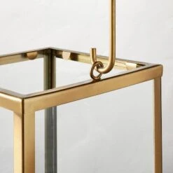 Square Metal & Glass Pillar Candle Lantern - Hearth & Hand™ With Magnolia -Hearth & Hand With Magnolia Shop GUEST 24966467 9c7c 4826 9a4c abbcf6598992