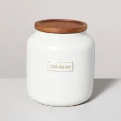Dry Goods Stoneware Canister With Wood Lid Cream/Brown - Hearth & Hand™ With Magnolia -Hearth & Hand With Magnolia Shop GUEST 2c91d4cc d7f4 4ffb ae0c 3739dc8140bd