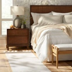 Texture Border Stripe Rug Cream/Silver Gray - Hearth & Hand™ With Magnolia