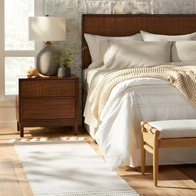 Texture Border Stripe Rug Cream/Silver Gray - Hearth & Hand™ With Magnolia 3 Texture Border Stripe Rug Cream/Silver Gray - Hearth & Hand™ With Magnolia