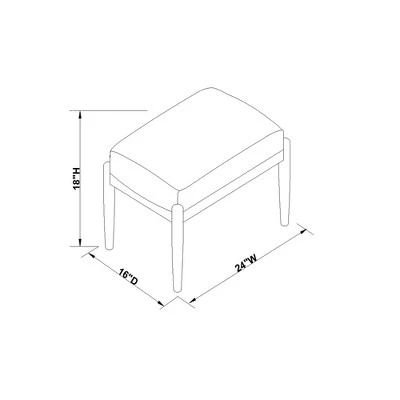 Boucle Upholstered Wood Ottoman - Hearth & Hand™ With Magnolia 9 Boucle Upholstered Wood Ottoman - Hearth & Hand™ With Magnolia - Image 7