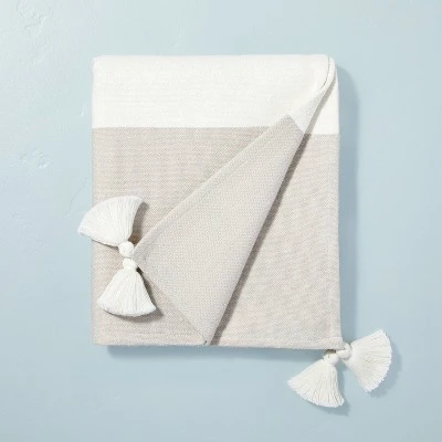 Tasseled Color Block Woven Throw Blanket - Hearth & Hand™ With Magnolia 9 Tasseled Color Block Woven Throw Blanket - Hearth & Hand™ With Magnolia - Image 7