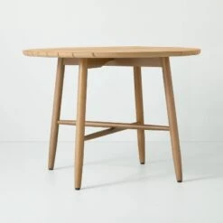 Slat Wood Outdoor Round Dining Table - Natural - Hearth & Hand™ With Magnolia -Hearth & Hand With Magnolia Shop GUEST 36530021 b3c4 429f 9160 f7e97a91daa8