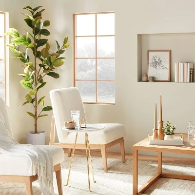 73" Faux Rubber Leaf Tree - Hearth & Hand™ With Magnolia 3 73" Faux Rubber Leaf Tree - Hearth & Hand™ With Magnolia