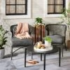 Round Metal Outdoor Coffee Table - Black - Hearth & Hand™ With Magnolia