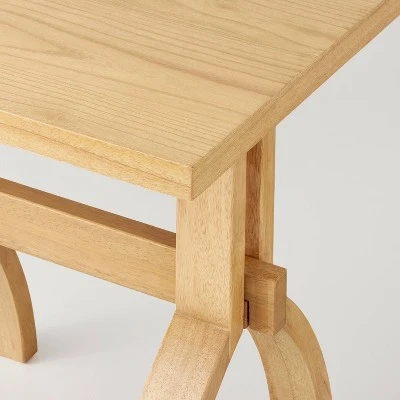 Sawhorse Wood Accent Side Table - Natural - Hearth & Hand™ With Magnolia 5 Sawhorse Wood Accent Side Table - Natural - Hearth & Hand™ With Magnolia - Image 3