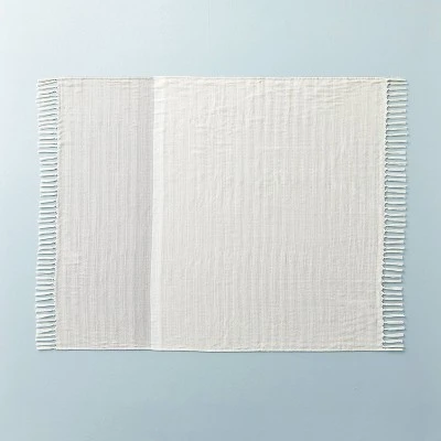 Faded Pin Stripe Gauze-Woven Throw Blanket - Hearth & Hand™ With Magnolia 4 Faded Pin Stripe Gauze-Woven Throw Blanket - Hearth & Hand™ With Magnolia - Image 2