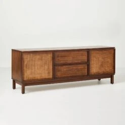 Wood & Cane Transitional Media Console - Hearth & Hand™ With Magnolia -Hearth & Hand With Magnolia Shop GUEST 47d6512c 9c87 4cf2 85dc dc4e4150645a