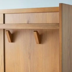 Wood & Cane Transitional Entryway Bench & Hall Tree With Drawers - Natural - Hearth & Hand™ With Magnolia -Hearth & Hand With Magnolia Shop GUEST 49475eab 5b31 4115 a906 ccfe364ec7bd