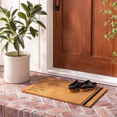 Glad You're Here Coir Doormat Tan/Black - Hearth & Hand™ With Magnolia 3 Glad You're Here Coir Doormat Tan/Black - Hearth & Hand™ With Magnolia