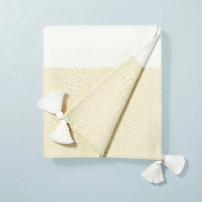 Tasseled Color Block Woven Throw Blanket - Hearth & Hand™ With Magnolia 10 Tasseled Color Block Woven Throw Blanket - Hearth & Hand™ With Magnolia - Image 8