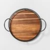 Wooden Lazy Susan With Metal Trim Brown/Black - Hearth & Hand™ With Magnolia -Hearth & Hand With Magnolia Shop GUEST 530407be a33f 4095 b1a0 66e007531253