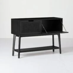 Wood & Cane Console Table With Pull-Down Drawers - Hearth & Hand™ With Magnolia -Hearth & Hand With Magnolia Shop GUEST 653613cb c525 4ce5 ad5e a4ee9dc6a2f8