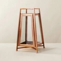 Raised Metal & Glass Pillar Candle Lantern Copper - Hearth & Hand™ With Magnolia -Hearth & Hand With Magnolia Shop GUEST 6539ef87 2624 49f6 ba33 026e18d1ec9e