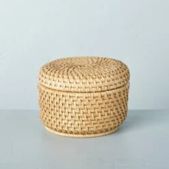 Woven Basket With Lid Natural - Hearth & Hand™ With Magnolia -Hearth & Hand With Magnolia Shop GUEST 66a4f642 06e1 4c92 934e 2dcb97d900b7