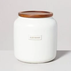 Dry Goods Stoneware Canister With Wood Lid Cream/Brown - Hearth & Hand™ With Magnolia -Hearth & Hand With Magnolia Shop GUEST 69719d52 15f0 4519 8406 500a18f94cb3