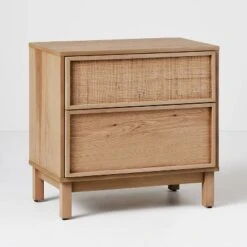 Wood & Cane Transitional Nightstand - Hearth & Hand™ With Magnolia -Hearth & Hand With Magnolia Shop GUEST 6c47a1ff ce6a 4448 9a6a 5cf9c0d54333