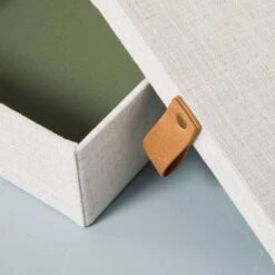 Fabric Storage Box With Faux Leather Accent Cream - Hearth & Hand™ With Magnolia 10 Fabric Storage Box With Faux Leather Accent Cream - Hearth & Hand™ With Magnolia -Hearth & Hand With Magnolia Shop GUEST 70070d36 5cf8 479b 84a5 202e1b7fc72b