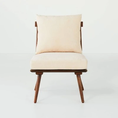 Spindle Back Accent Chair With Cushions Brown/Cream - Hearth & Hand™ With Magnolia 5 Spindle Back Accent Chair With Cushions Brown/Cream - Hearth & Hand™ With Magnolia - Image 3