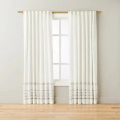Engineered Hem Stripes Curtain Panel Cream/Gray - Hearth & Hand™ With Magnolia -Hearth & Hand With Magnolia Shop GUEST 743f48fe 2c11 440f a426 eae94b06c663