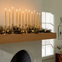Antiqued Metal Taper Candelabra Brass Finish - Hearth & Hand™ With Magnolia