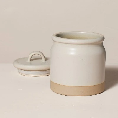 Dry Goods Stoneware Crock Canister Warm Gray/Clay - Hearth & Hand™ With Magnolia 5 Dry Goods Stoneware Crock Canister Warm Gray/Clay - Hearth & Hand™ With Magnolia - Image 3