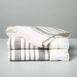 Multistripe Bath Towels Cream/Gray - Hearth & Hand™ With Magnolia -Hearth & Hand With Magnolia Shop GUEST 78ade48d d25d 4e09 b83f 227a74722f75