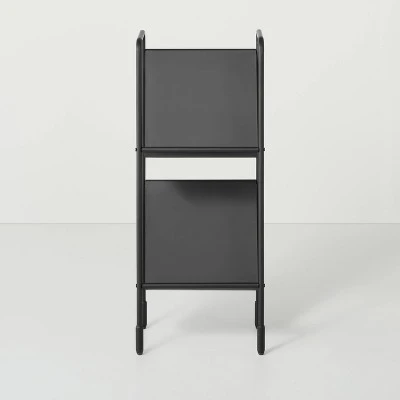 Two-Tier Metal Vinyl Record Storage Rack Black - Hearth & Hand™ With Magnolia 4 Two-Tier Metal Vinyl Record Storage Rack Black - Hearth & Hand™ With Magnolia - Image 2