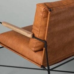 Faux Leather & Metal Accent Chair - Black/Brown - Hearth & Hand™ With Magnolia -Hearth & Hand With Magnolia Shop GUEST 888ba238 34ac 4f97 8dd6 ab72ff74e45c