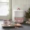 115oz Nordic Christmas Fair Isle Stoneware Cookie Jar Cream/Red - Hearth & Hand™ With Magnolia -Hearth & Hand With Magnolia Shop GUEST 936cf6b4 fb43 4c2e 97ed bb43e0f24f4e