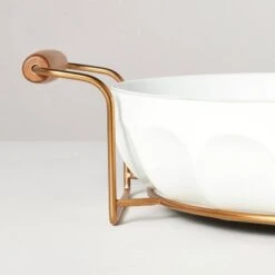 3qt Oven-to-Table Fluted Stoneware Round Baking Dish With Cradle Carrier Cream - Hearth & Hand™ With Magnolia -Hearth & Hand With Magnolia Shop GUEST 946b3778 a0ff 4ff7 bb95 3c491bb7f6bb