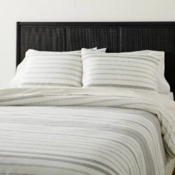 Alternating Pinstripe Duvet & Sham Set Gray/Cream - Hearth & Hand™ With Magnolia -Hearth & Hand With Magnolia Shop GUEST 99ea9eaa a4ca 48b7 8e04 56feb59ec9f6 1