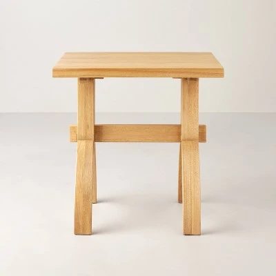 Sawhorse Wood Accent Side Table - Natural - Hearth & Hand™ With Magnolia 4 Sawhorse Wood Accent Side Table - Natural - Hearth & Hand™ With Magnolia - Image 2