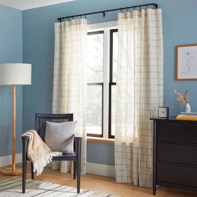 French Return Curtain Rod Matte Black - Hearth & Hand™ With Magnolia 4 French Return Curtain Rod Matte Black - Hearth & Hand™ With Magnolia - Image 2