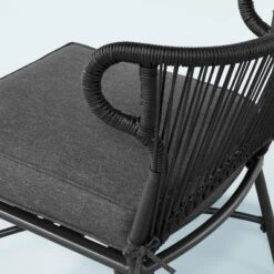 Wicker Weave Outdoor Cushioned Accent Chair - Dark Gray - Hearth & Hand™ With Magnolia -Hearth & Hand With Magnolia Shop GUEST aa06997d 4828 4c34 b81b 2497d8d1027a
