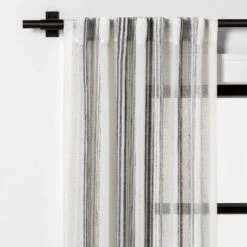 Vertical Stripe Curtain Sheer Gray/Cream - Hearth & Hand™ With Magnolia -Hearth & Hand With Magnolia Shop GUEST aa4b19d6 e085 4e55 817f c9aa35ba50ba