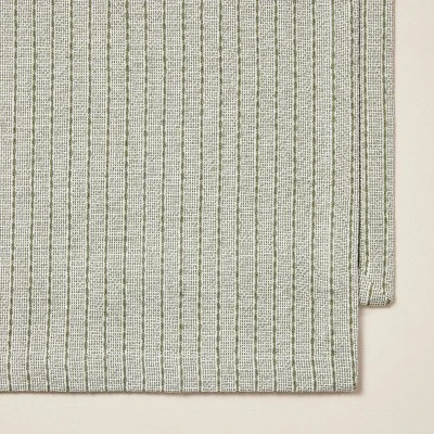 Textured Stripe Woven Table Runner Sage Green - Hearth & Hand™ With Magnolia 4 Textured Stripe Woven Table Runner Sage Green - Hearth & Hand™ With Magnolia - Image 2