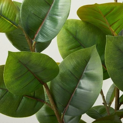 73" Faux Rubber Leaf Tree - Hearth & Hand™ With Magnolia 4 73" Faux Rubber Leaf Tree - Hearth & Hand™ With Magnolia - Image 2