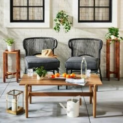 Slat Wood Outdoor Coffee Table - Natural - Hearth & Hand™ With Magnolia