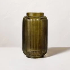 Ribbed Glass Jug Vase Dark Green - Hearth & Hand™ With Magnolia -Hearth & Hand With Magnolia Shop GUEST bddfea06 0cdf 4e99 9686 d59b3e8abd18