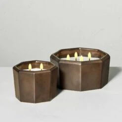 Octagonal Ceramic Harvest Spice Fall Jar Candle Metallic Bronze - Hearth & Hand™ With Magnolia -Hearth & Hand With Magnolia Shop GUEST c2d76d0f 821b 4b02 b2fe 1a79665ccca4 3