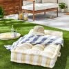 Bold Stripe Indoor/Outdoor French Floor Cushion Gold/Cream - Hearth & Hand™ With Magnolia -Hearth & Hand With Magnolia Shop GUEST c3362cf9 ed6a 4866 a741 36c34f07b859