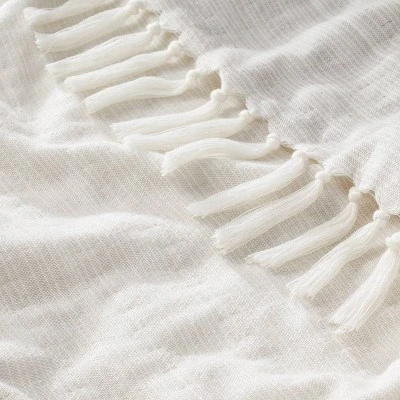 Faded Pin Stripe Gauze-Woven Throw Blanket - Hearth & Hand™ With Magnolia 5 Faded Pin Stripe Gauze-Woven Throw Blanket - Hearth & Hand™ With Magnolia - Image 3