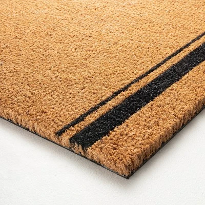 Glad You're Here Coir Doormat Tan/Black - Hearth & Hand™ With Magnolia 4 Glad You're Here Coir Doormat Tan/Black - Hearth & Hand™ With Magnolia - Image 2