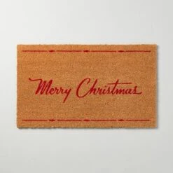 Merry Christmas Coir Doormat Tan/Red - Hearth & Hand™ With Magnolia -Hearth & Hand With Magnolia Shop GUEST cff9aae3 34b2 4a2b 937a 28c875ecea82