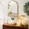 Arched Metal Frame Mirror With Shelf Brass Finish - Hearth & Hand™ With Magnolia -Hearth & Hand With Magnolia Shop GUEST d1efb9c9 c566 4f4b b3eb 2e329ce27b7f